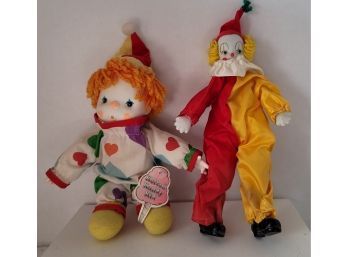 Vintage 1983 Kotton Kandy Thumb Sucker Clown Doll With Tags And Jester Clown Excellent Condition