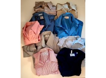 Vintage Men's Long Sleeved Button Up Shirts Incl Saks Fifth Ave