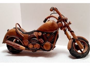 Vintage Wooden Motorcycle BIG
