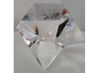 What A Find!! Vintage 1959 Signed Steuben Art Glass Crystal Prism Paperweight