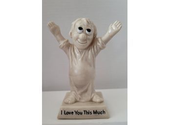 HOW MUCH!? Vintage Kitsch 1970 Russ Berrie I Love You Figurine Great Condition