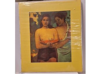 Vintage MMOA Semi Sealed Reprint Of Paul Gauguin's 1899 Painting 'two Women With Mangoes' 14x12