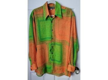 I Think I Danced With A Guy Wearing This At Studio 54! Vintage Platini Jeans Cougar Button Down Shirt