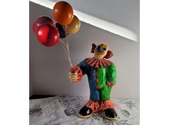 Vintage Ceramic Clown With Balloons
