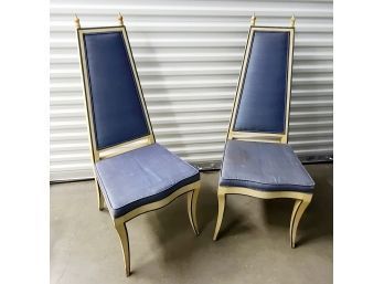 Pair Of Vintage 1940s-50s Marlboro Manor Chairs HOLLYWOOD REGENCY OR PAINT EM BLACK FOR GOTH GLAM