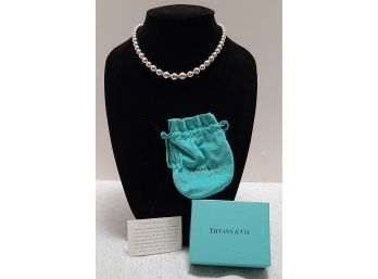 Valentine's Day Ready Tiffany & Co Graduated Sterling Silver Bead Necklace