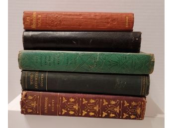 Antique And Vintage Book Lot Including Les Miserables And Ivanhoe