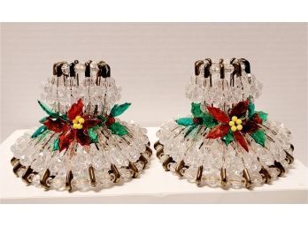 More Christmas! Vintage Handmade Safety Pin Candle Holders How Cool Are These!
