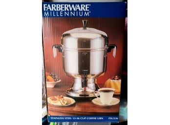NIB Faberware Millenium Stainless Steel Coffee Urn