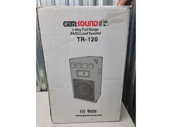 NIB PAIR - Two Not One GemSound 450watt 3 Way Full Range PA/DJ Loud Speakers TK120 Exc. Condition!