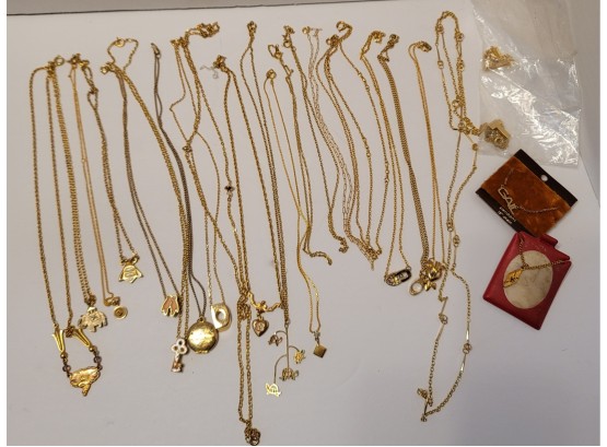Vintage 80s NOS Gold Tone Jewelry Lot C Those Turtles!