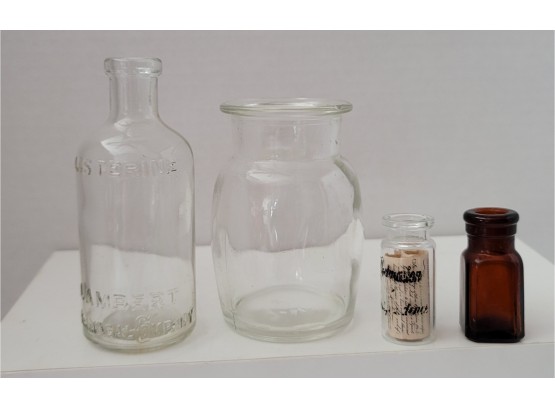 Antique &Vintage Bottle Lot Incl Listerine Great Condition