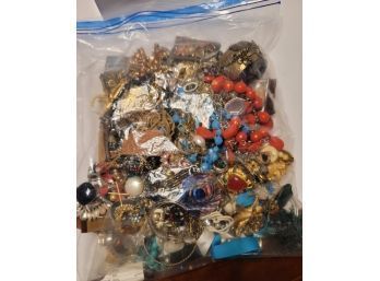 WOW! 6 1/2lbs Of Craft Jewelry- Some Pieces Are Just Missing A Stone Or Two!