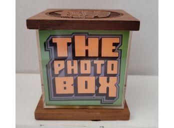 Who Has One Of These?! Vintage Solid Walnut Laser Craft Photo Box 4 1/2h Great Condition