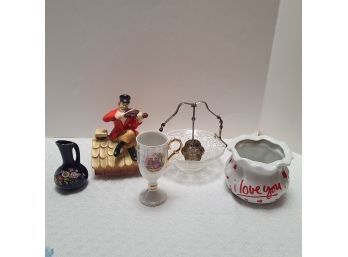 Vintage Home Items Incl Music Box