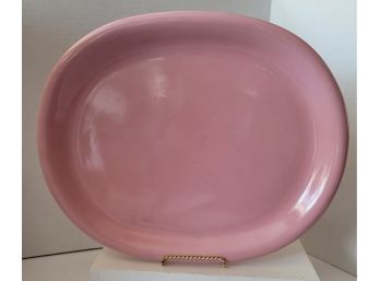 Your MC Kitchen Needs This! Vtg. MCM Crown Corning PINK Serving Platter 13 1/2x10 3/4 Great Condition