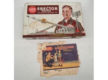 Vintage Metal Erector The Rocket Launcher Set SO COOL