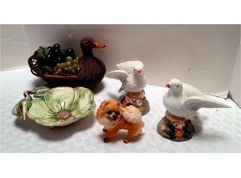 Vintage Duck, Fake Fruit, Pomeranian, And Ceramics WHAT ELSE COULD YOU NEED