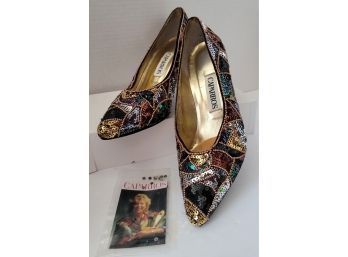 Get Your Sexy On! Vintage Caparros Sequin Pumps Great Condition! Size 8 Heel 3in