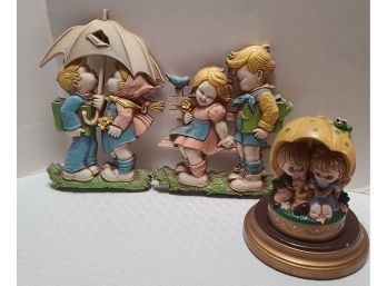 Vintage Kids Wall Hangings And Music Box
