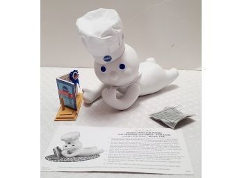SO FRIGGIN CUTE The Danbury Mint Porcelain Pillsbury Doughboy Boy Recipe Time 1999