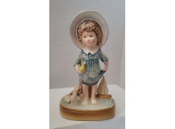 Vintage 1971 American Greetings Holly Hobbie Figurine 6h Great Condition Needs Cleaning