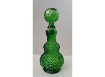 I'm A Genie In A Bottle, Baby. Vtg. MCM Green Empoli Genie Bottle Decanter Excellent Condition