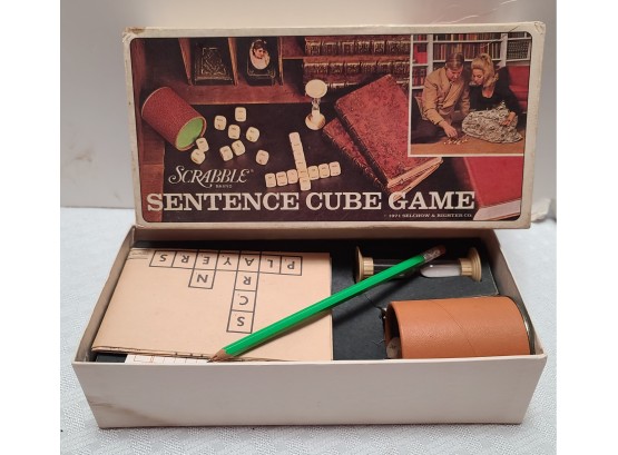 GAME NIGHT Vintage Scrabble Sentence Cube Game