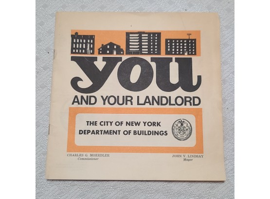 MAYOR LINDSAY WAS A HOTTIE 1960S NYC Dept Of Buildings Booklet