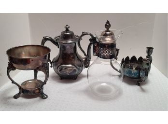 Ornate Vintage Silver-plated Pieces THAT CANDLEHOLDER