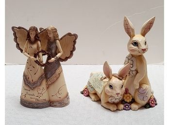 Jim Shore Enesco Honey Bunnies And Friends Forever Figurines