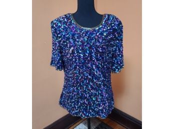 THIS PERFECT 80S SEQUINED BLOUSE IM CRYING