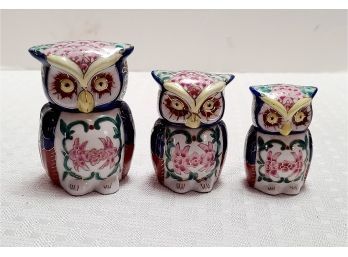 WHOOOOO Are The Cutest Little Cloisonne Owl Jars In THE WHO WIDE WORLD