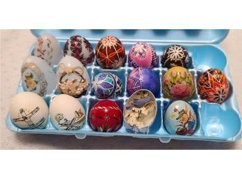 Unbelievable Vintage Egg Collection Hand Painted, Tin, And More