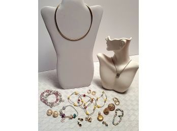 Vintage And Contemporary Jewelry Collection All Earrings Pierced Incl 12GF Beauties