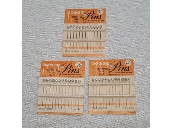 HOW NEAT ARE THESE NOS Vintage Decorative Pearl Head Pins