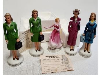 AVON CALLING Vintage Avon Lady Club Bottles And Hollywood Figurine