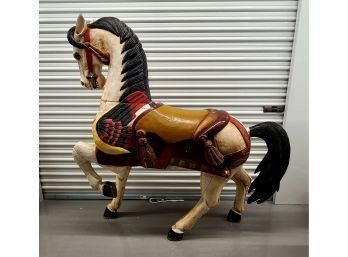 THE MOST AMAZING THING EVER Vintage Or Antique Sold Wooden Horse YES SHE'S RIDEABLE