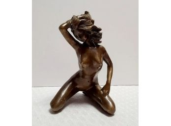 WELL HELLO THERE Gorgeous Bronze Nude Woman Sculpture