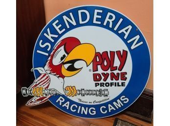 THE COOLEST Vintage Repro Metal Iskenderian Racing Cams Sign