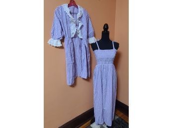 YOU GUYS THIS VINTAGE PURPLE GINGHAM 2 PIECE