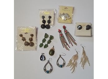 Costume Jewelry THOSE GREEN STONES Mainly Pierced Earrings