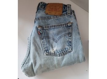 Of Course There's Wear & Tear On A Vintage 80s Pair Of 501 Levi's, But Who Cares!