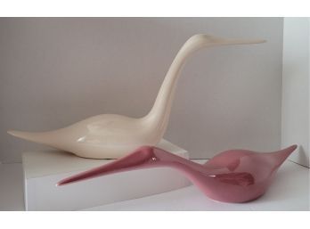 Gorgeous Vtg MCM Jaru Of California Abstract Modernist Bird Figurines