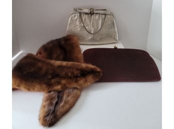 Vintage Evening Bags And Mink Collar Including After 5