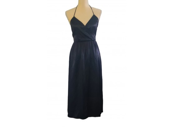 FEATHER THAT HAIR AND GET THAT BOOGIE ON In This Original 1970s Satin Feel Halter Dress