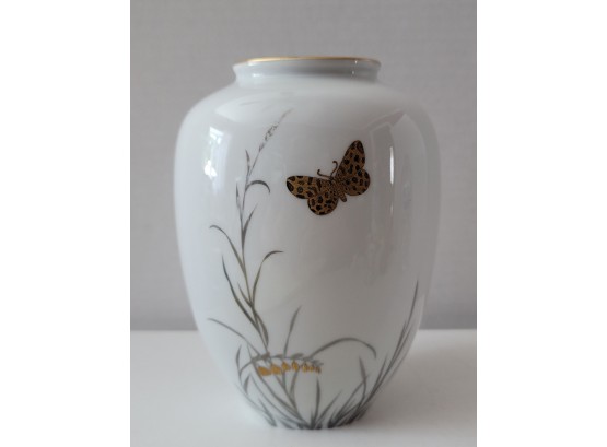 Gorgeous MCM Rosenthal Porcelain Butterfly Vase Made In Germany Excellent Condition
