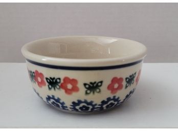 Small, Adorable Vintage Handmade Polish Pottery Bowl Excellent Condition