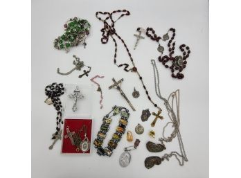 Vintage Rosaries And Other Religious Jewelry