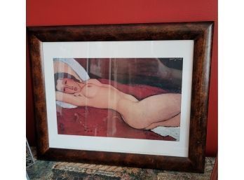 2001 MMOA Modigliani 1917 'Reclining Nude' Framed Print Eroticism